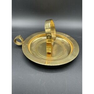Partylite Brass and Glass Ship's Bell Table or Wall Sconce Heavy‎